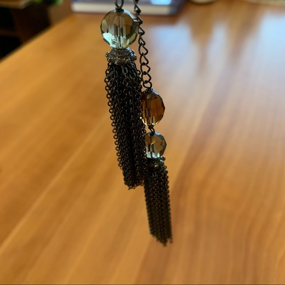 Crystal and Dangle Chain Necklace J.Jill - Picture 5 of 8